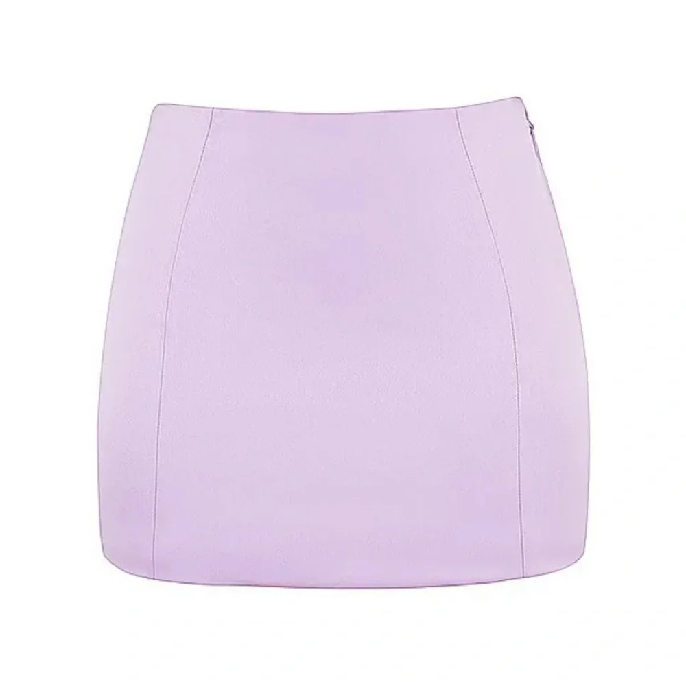 HOUSE OF CB 'Elodie' Orchid Satin Mini Skirt_8